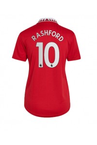 Manchester United Marcus Rashford #10 Voetbaltruitje Thuis tenue Dames 2022-23 Korte Mouw